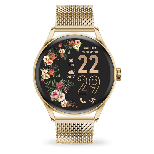 ICE SMART 2.0 - GOLD - MILANESE BAND - ROUND 1.2 AMOLED