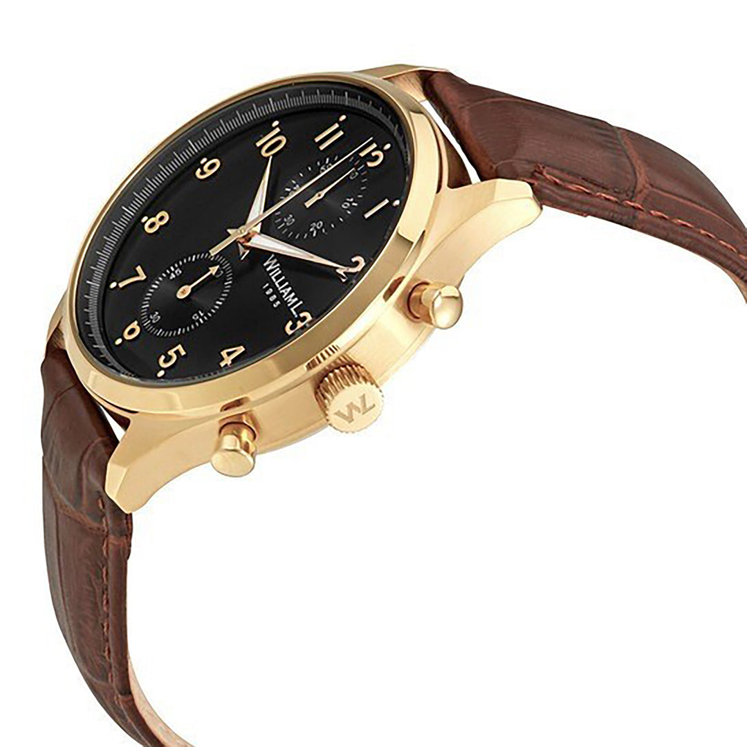 William L. 1985 | Small Chronograph-IP Yellow Gold-Brown Croco