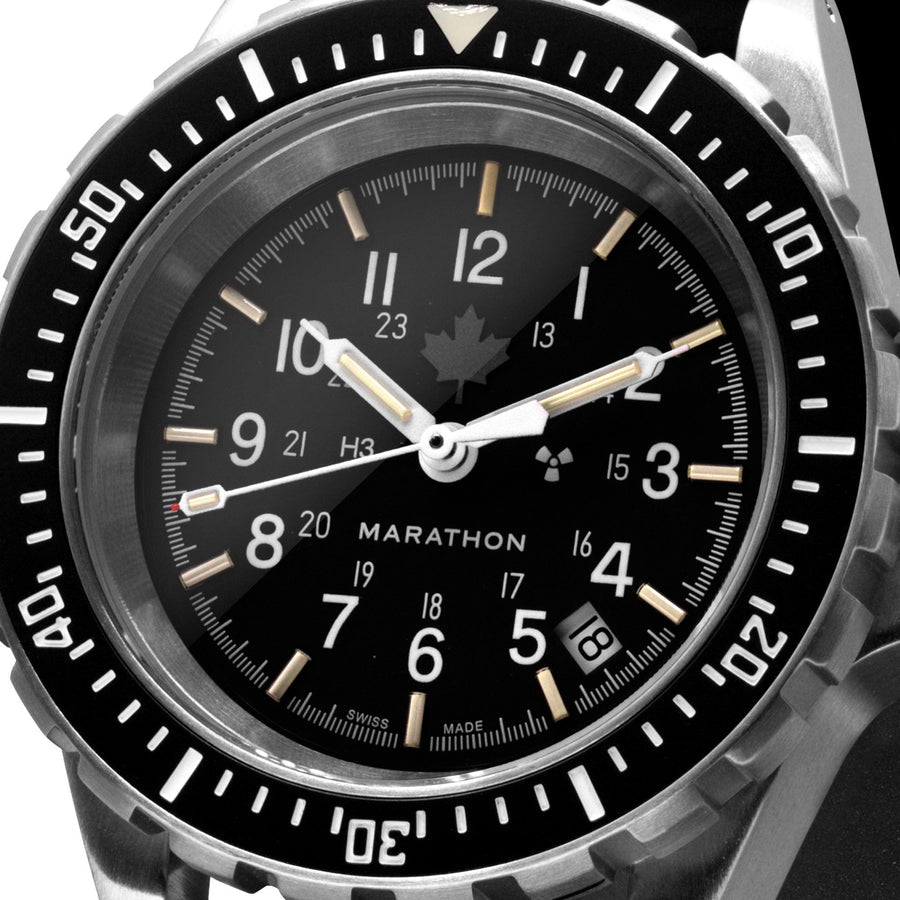 Marathon | Stainless Steel GSAR Maple Leaf Diver (Automatic) / Black Silicone - 41mm