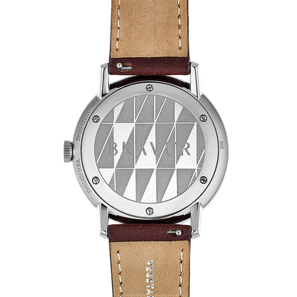 Bravur | Scandinavia - Silver / Brown Leather (Automatic)