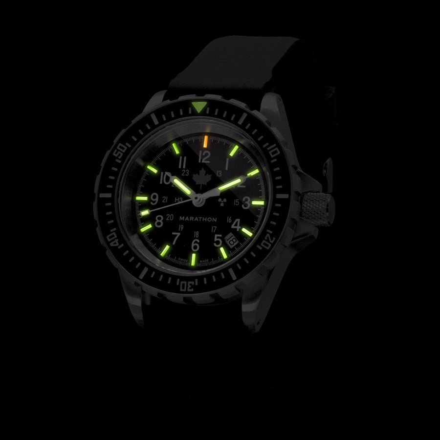 Marathon | Stainless Steel GSAR Maple Leaf Diver (Automatic) / Black Silicone - 41mm