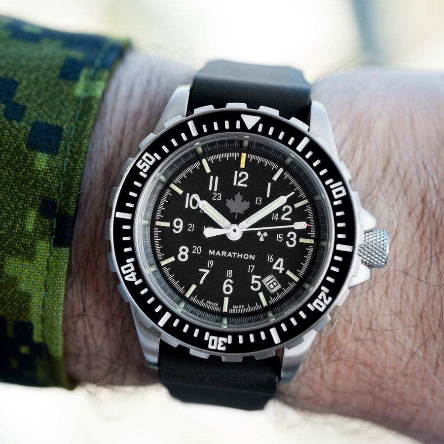 Marathon | Stainless Steel GSAR Maple Leaf Diver (Automatic) / Black Silicone - 41mm