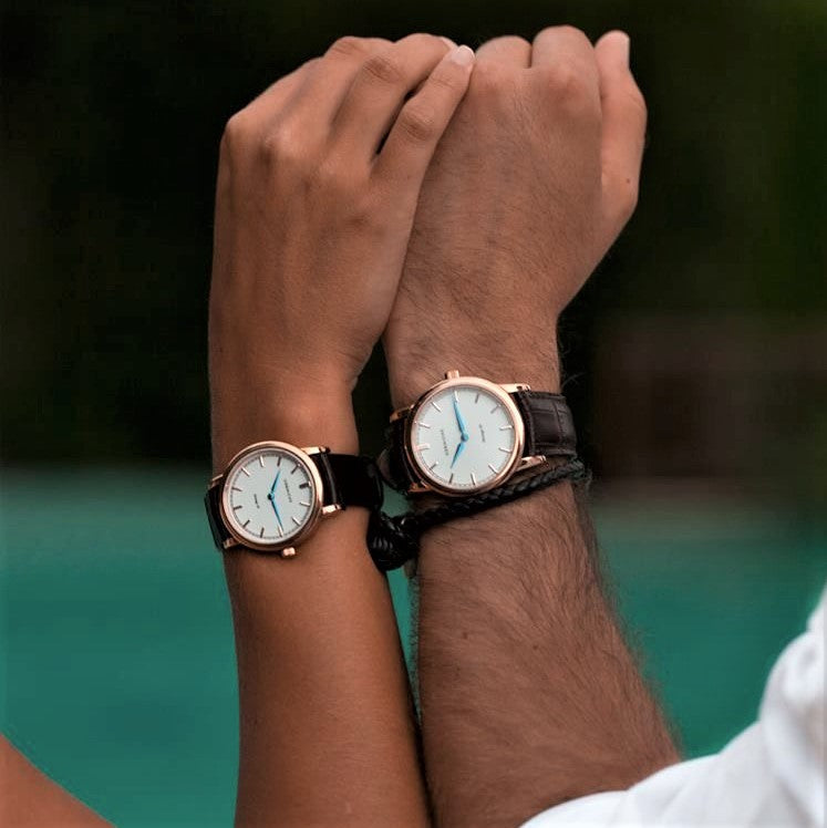 Corniche | Heritage Gift Set - Rose Gold / Brown Leather