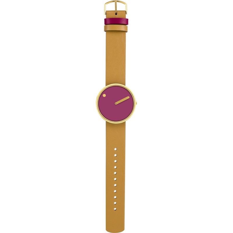 Picto | Pink Dial / Peruvian Brown Leather Strap