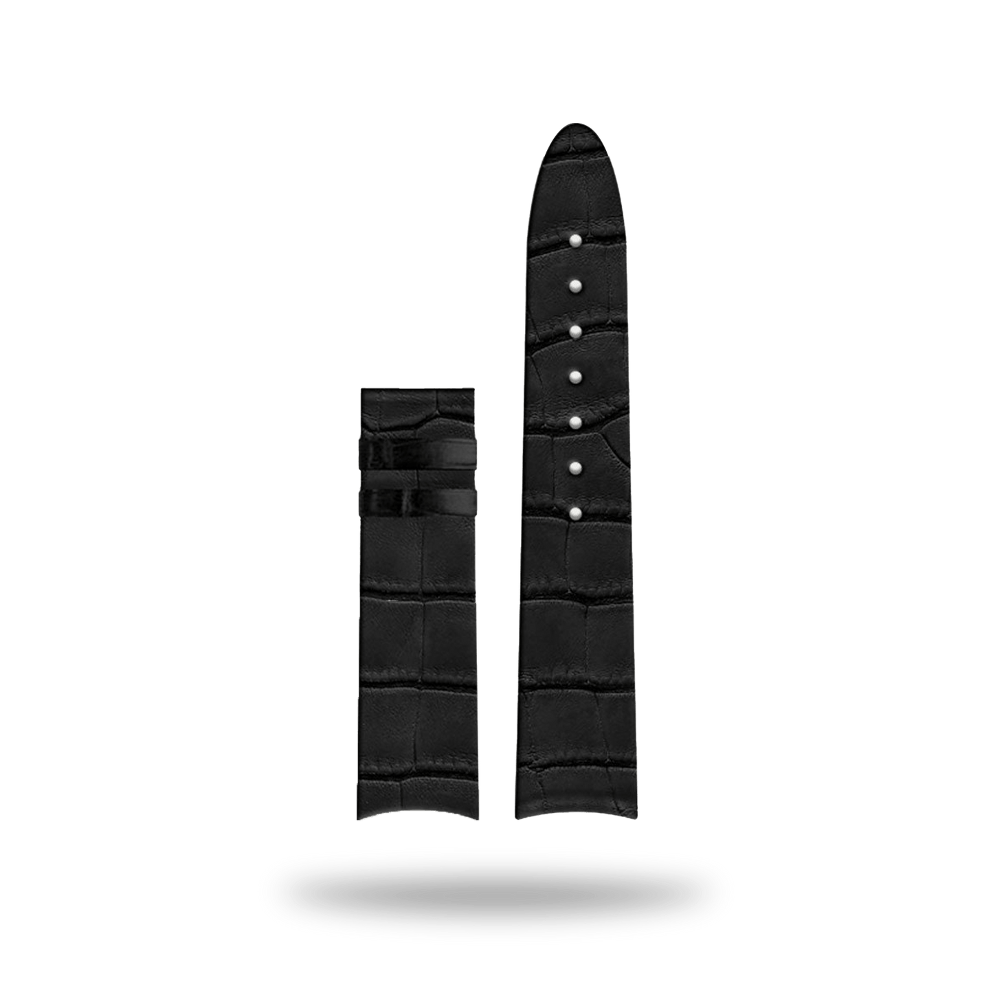 Corniche | Strap 18mm - Leather - Heritage 36 Pitch Black