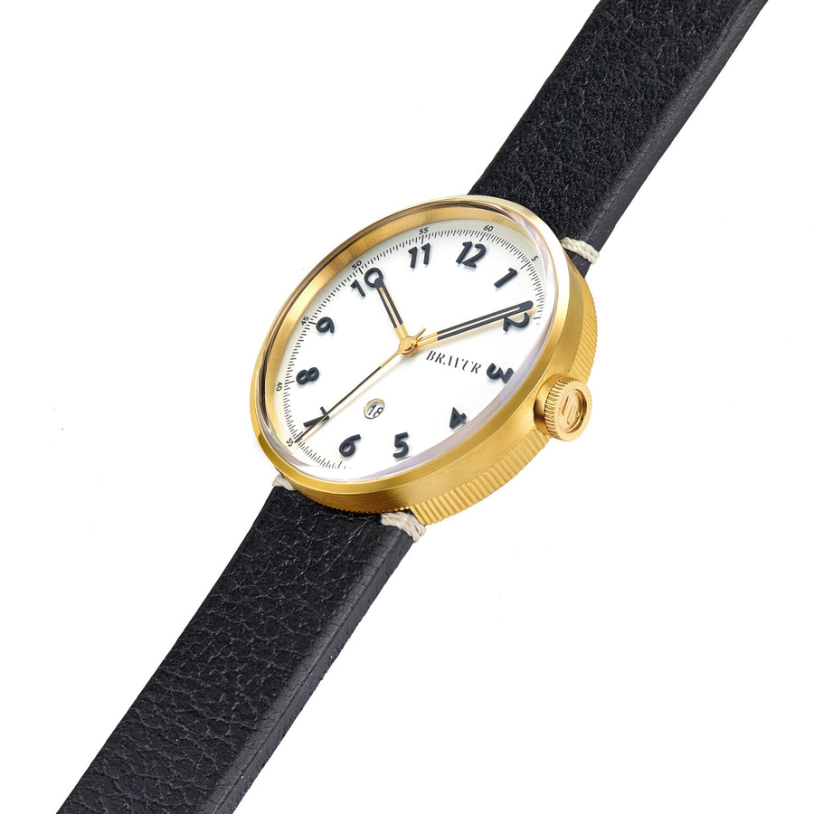 Bravur | BW102 - Gold / Black Leather