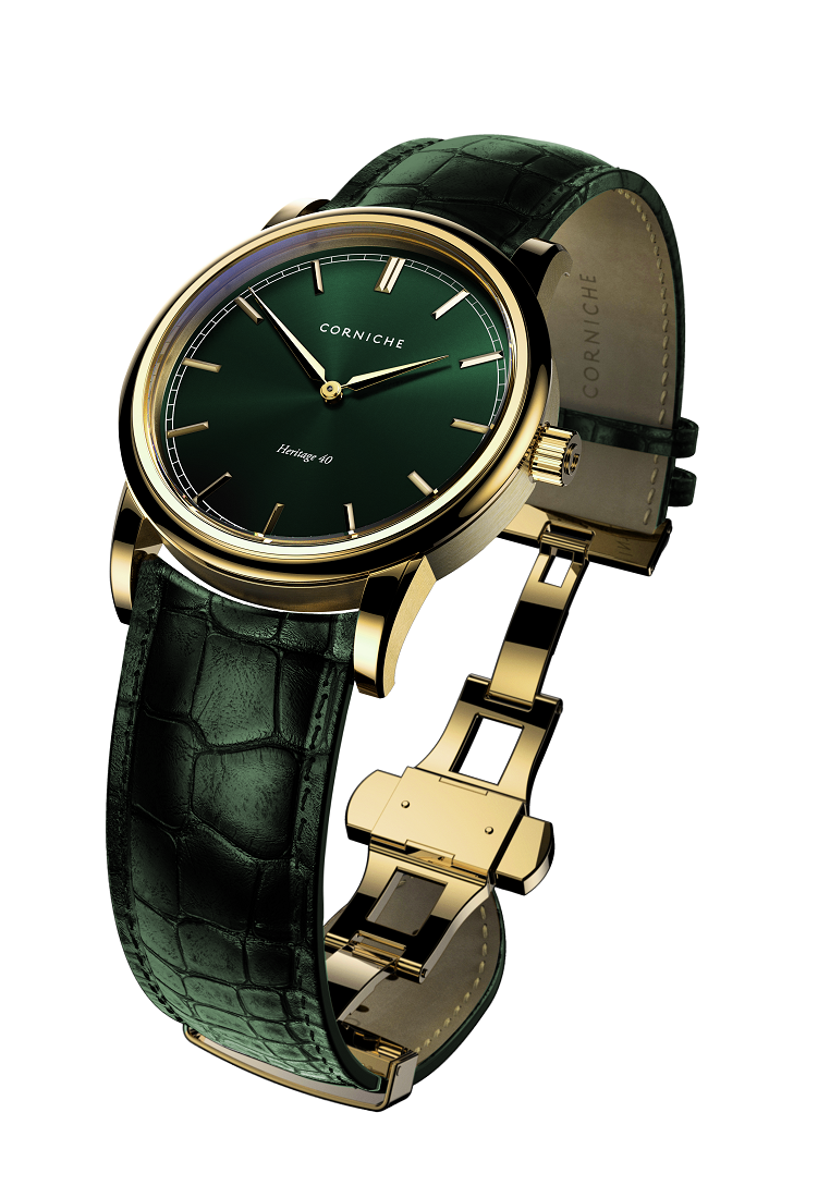 Corniche | Heritage 40 - Yellow Gold / Verdure Green