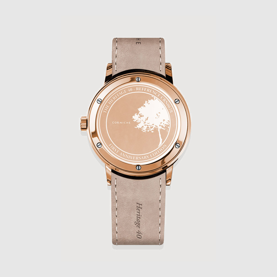 Corniche | Heritage 40 - Rose Gold / Black Leather