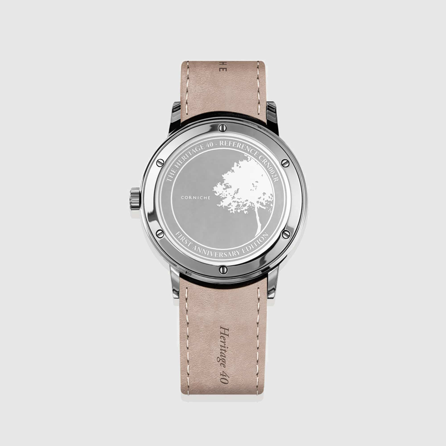 Corniche | Heritage 40 - Stainless Steel / Midnight Blue Leather