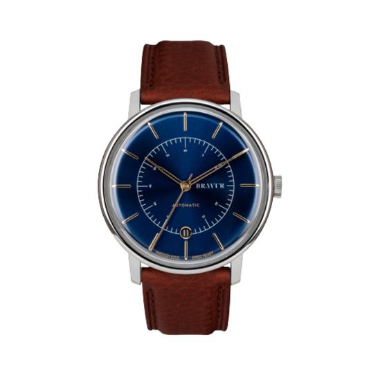 Bravur | Scandinavia - Midnight Blue Brown Leather (Automatic)