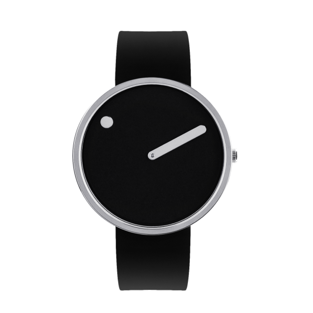 Picto | Black Dial / Matt Black Mesh Band
