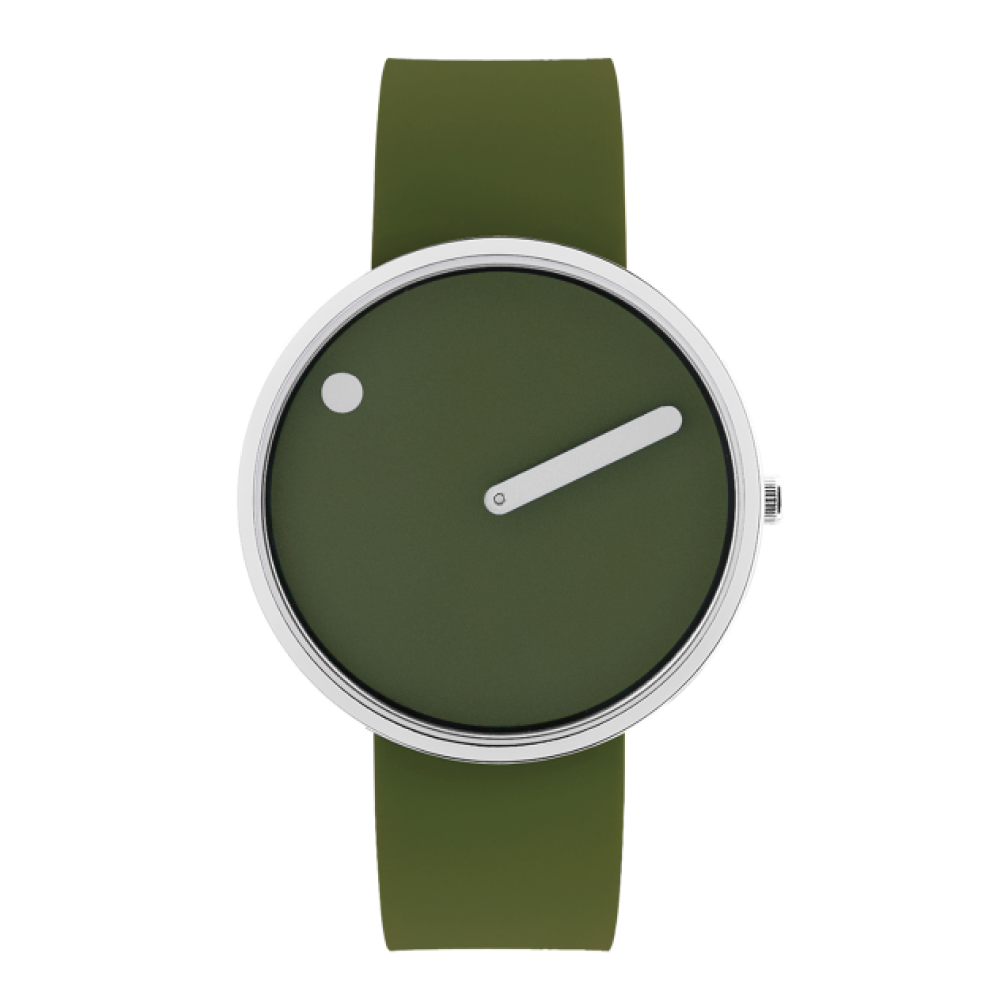 Picto | Fresh Olive Dial / Fresh Olive Silicone Strap