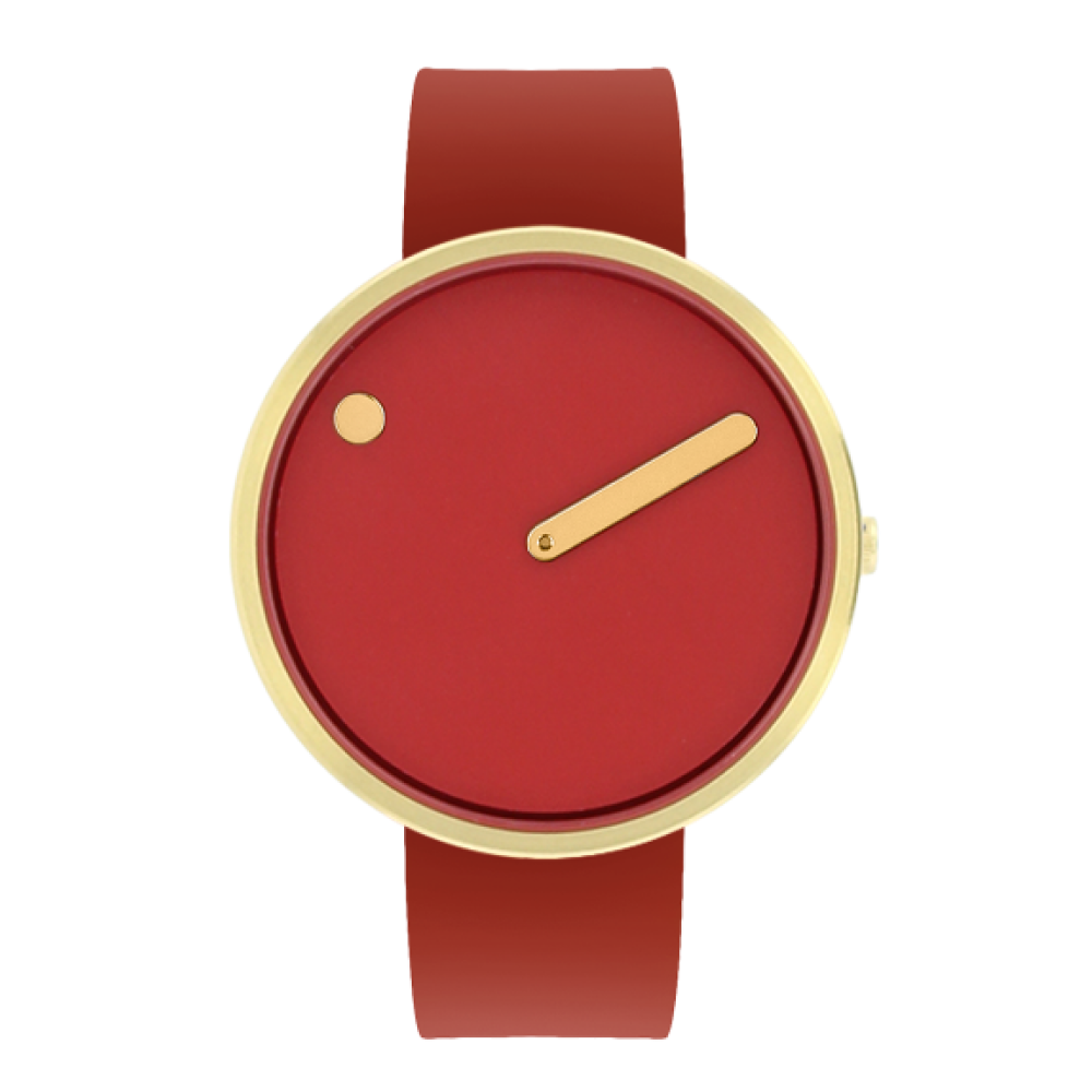 Picto | Cinnamon Red Dial / Cinnamon Red Silicone Strap