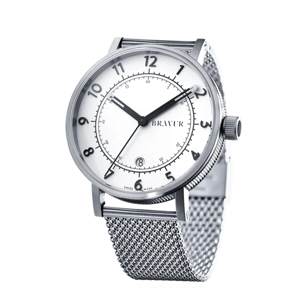 Bravur | BW001 - Silver / Milanese Mesh