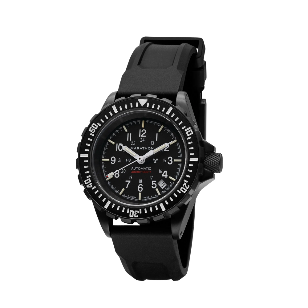 Marathon | Black GSAR Diver's (Automatic) / Black Silicone - 41mm