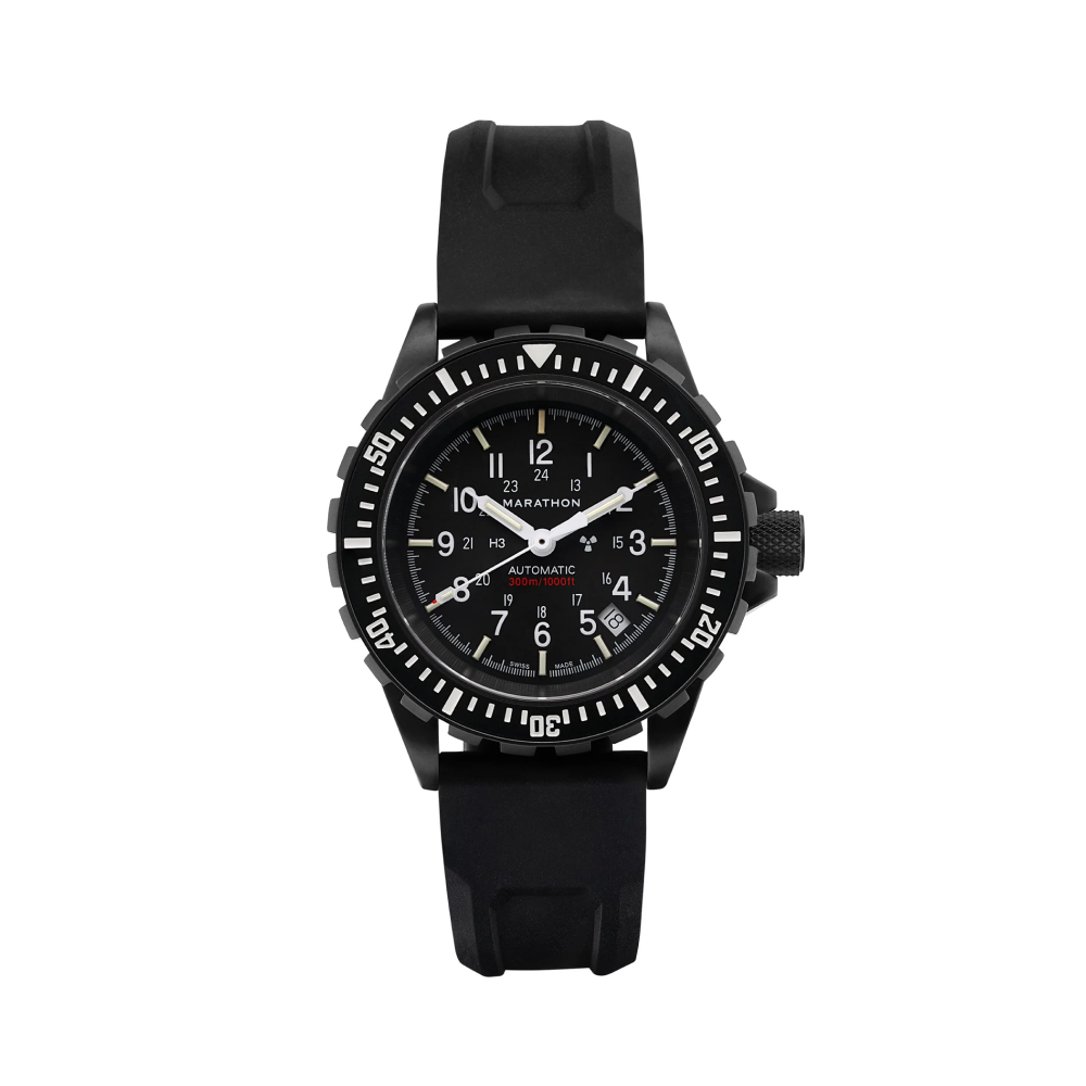 Marathon | Black GSAR Diver's (Automatic) / Black Silicone - 41mm
