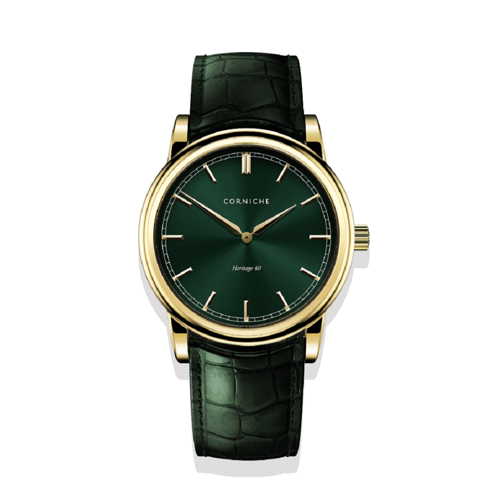 Corniche | Heritage 40 - Yellow Gold / Verdure Green