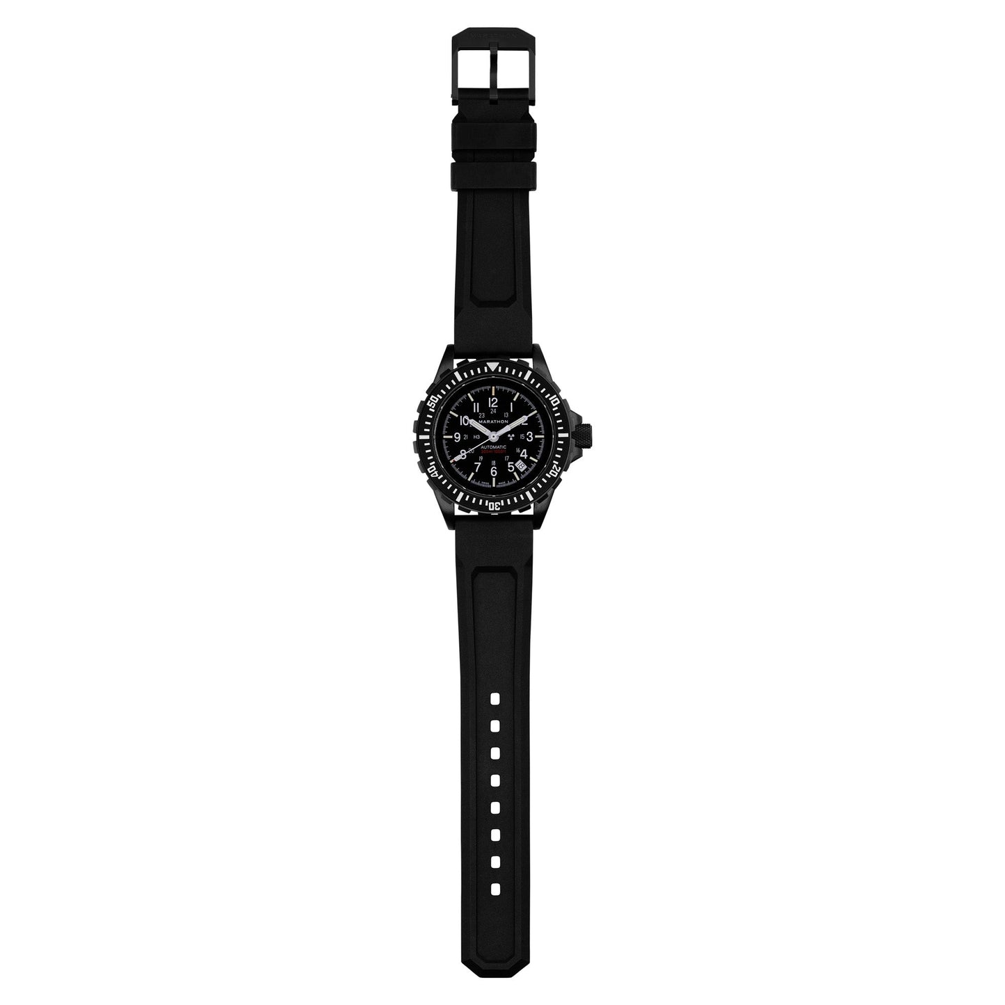 Marathon | Black GSAR Diver's (Automatic) / Black Silicone - 41mm