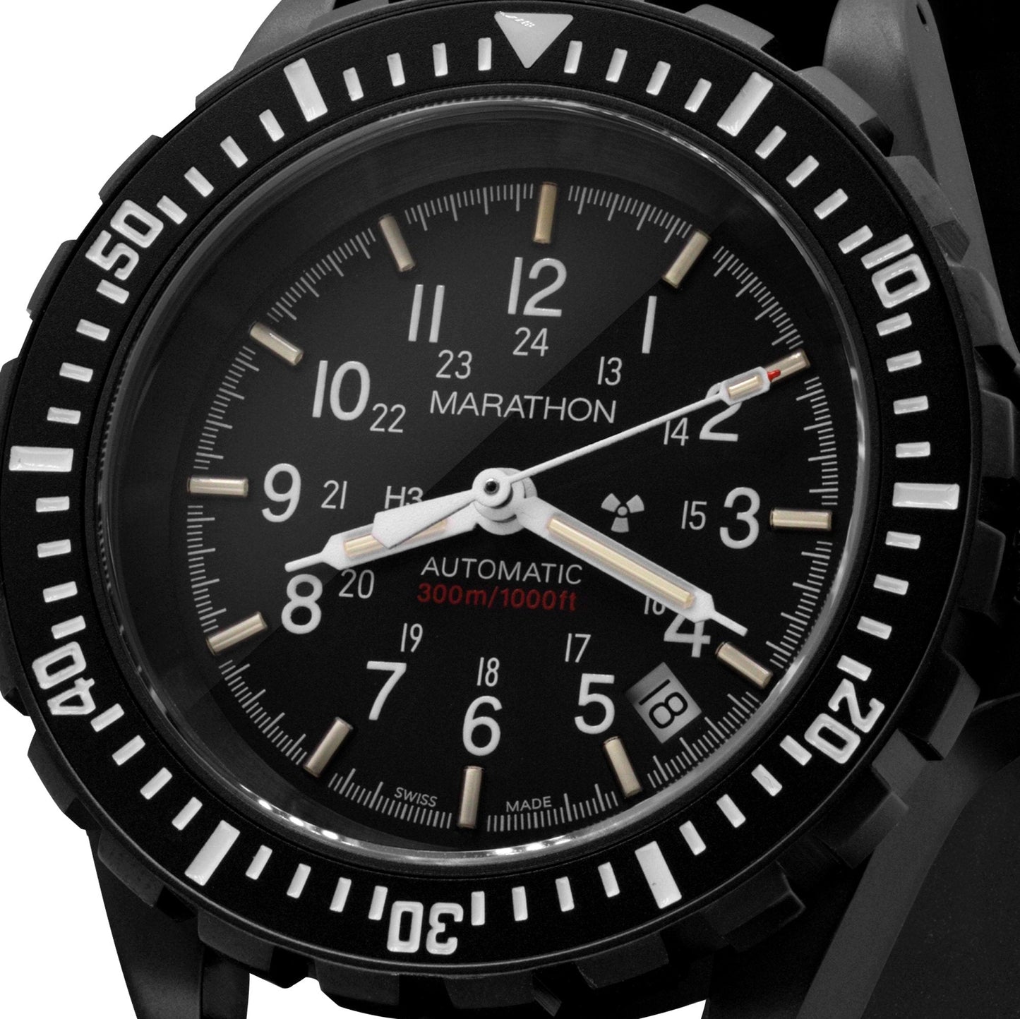 Marathon | Black GSAR Diver's (Automatic) / Black Silicone - 41mm