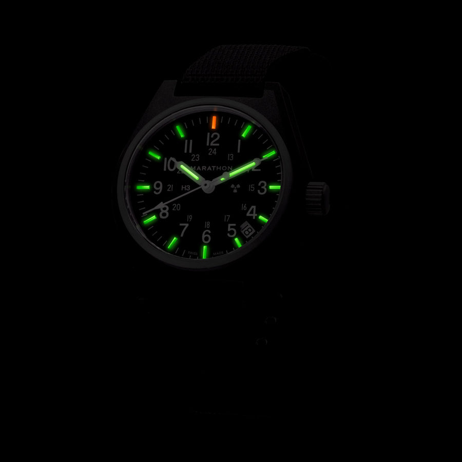 Marathon | Black GPQ with Date (Non Govt.) - 34mm