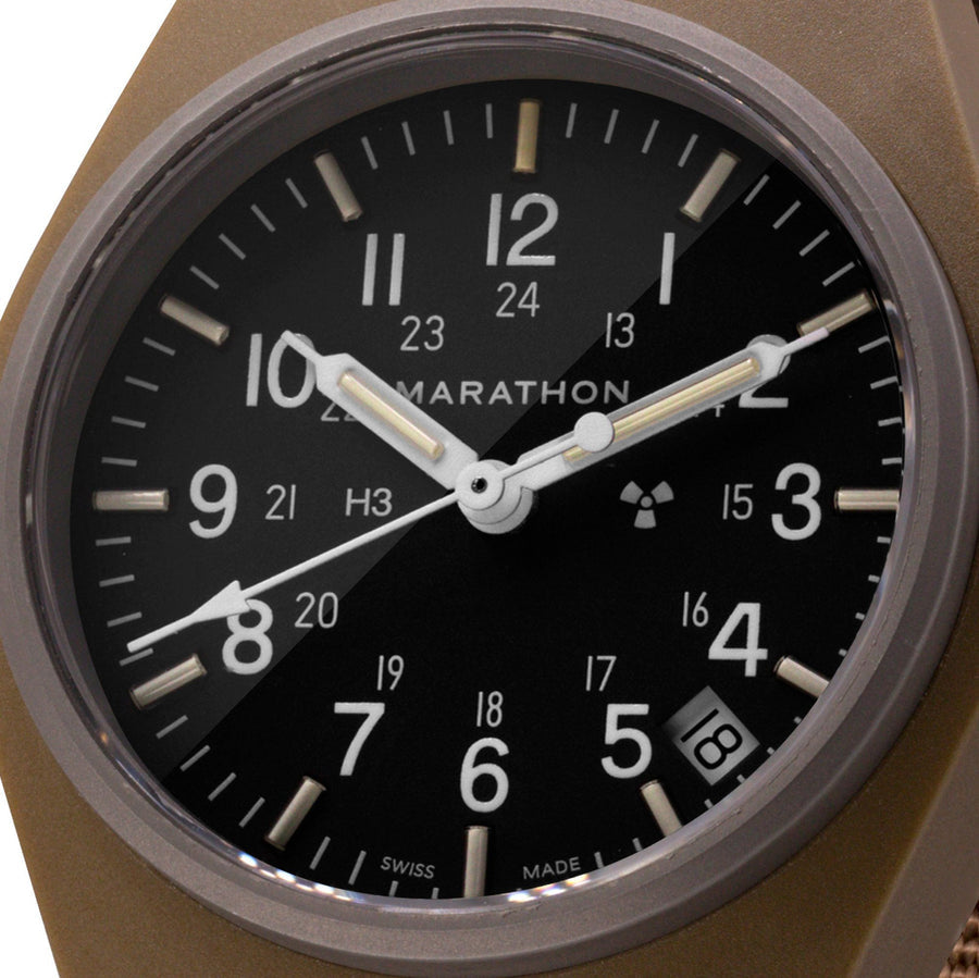 Marathon | Desert Tan GPQ with Date (Non Govt.) - 34mm