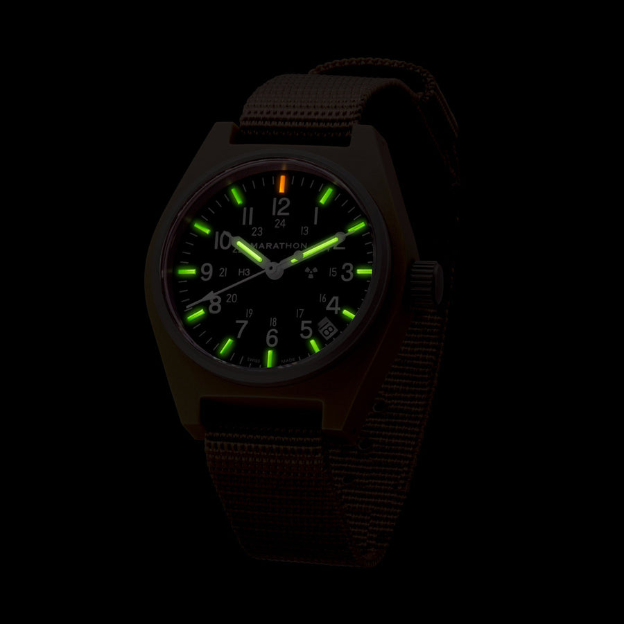 Marathon | Desert Tan GPQ with Date (Non Govt.) - 34mm
