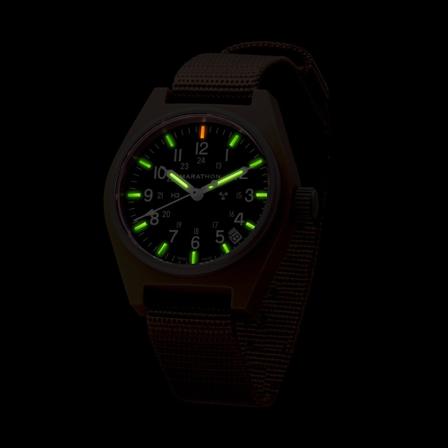 Marathon | General Purpose Quartz - Date (Land) - Sage Green - 34mm