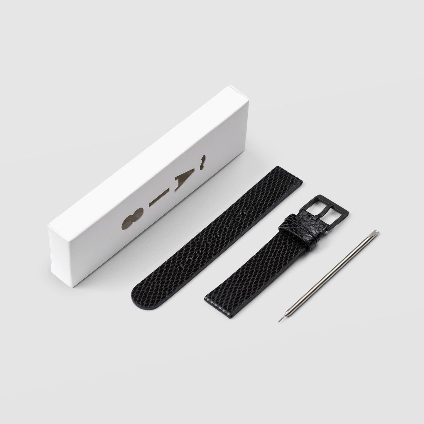 Aãrk Collective | Strap 18mm - Leather - Snake Grain Black