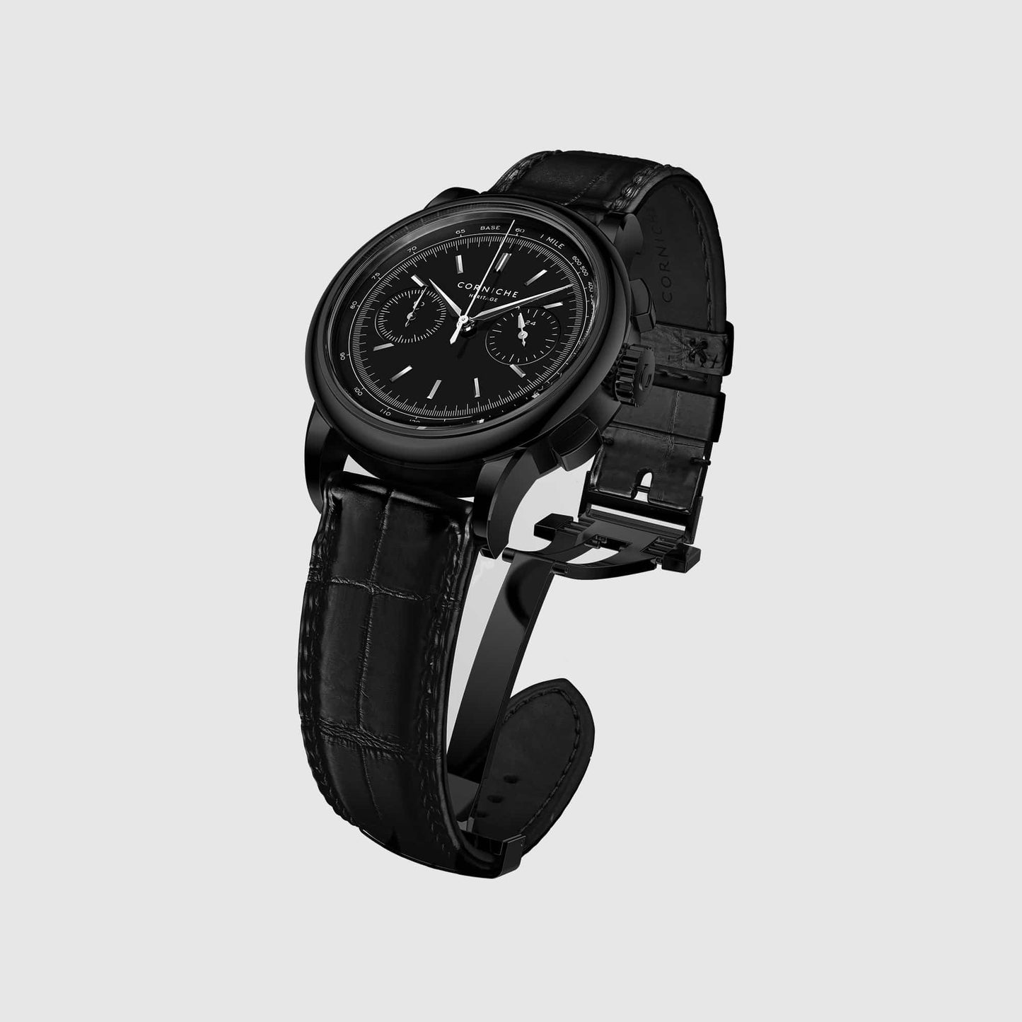 Corniche | Heritage Chronograph - Stainless Steel / Black PVD