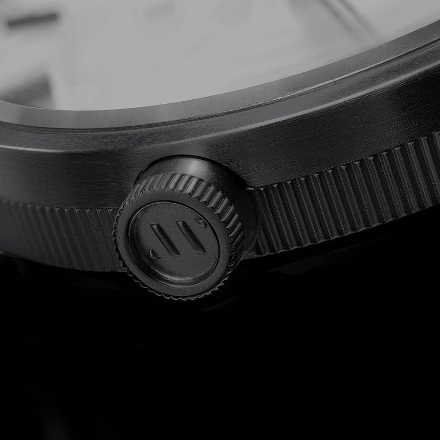 Bravur | BW002 - Black PVD / Olive Suede Leather