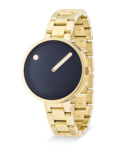 Picto | Midnight Blue Dial / Polished Gold Steel Bracelet