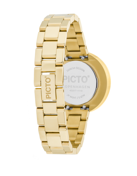 Picto | Midnight Blue Dial / Polished Gold Steel Bracelet