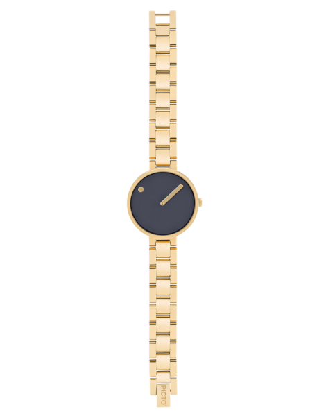 Picto | Midnight Blue Dial / Polished Gold Steel Bracelet