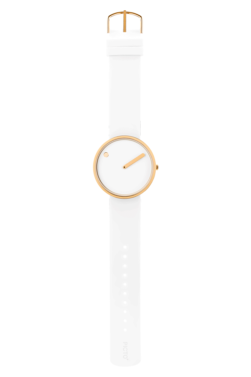 Picto | White Dial / White Silicone Strap