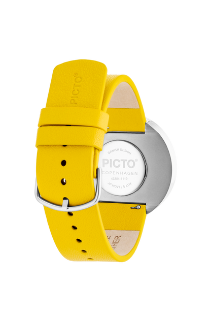 Picto |  Mustard Yellow Dial / Canary Yellow Leather Strap