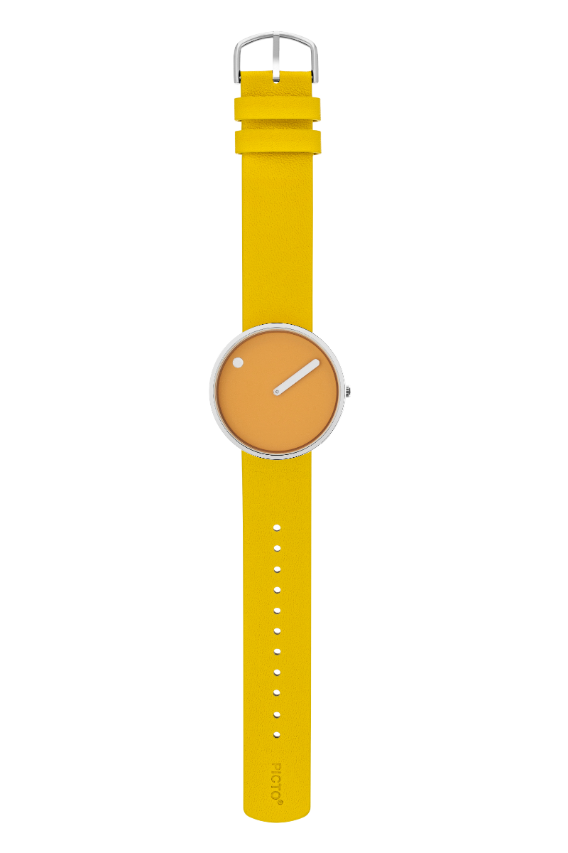Picto | Mustard Yellow Dial / Canary Yellow Leather Strap