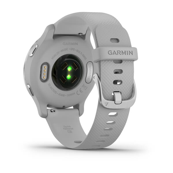 VENU 2S | Silver Stainless Steel Bezel with Mist Gray Case and Silicone Band