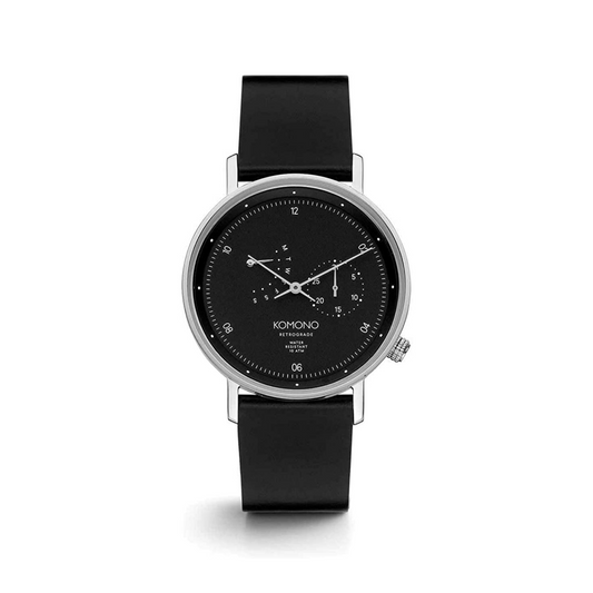 Komono | Walther Retrograde - Black Silver