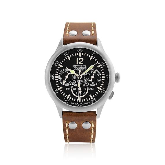 Techne | Merlin 296 - Riveted Chestnut Leather