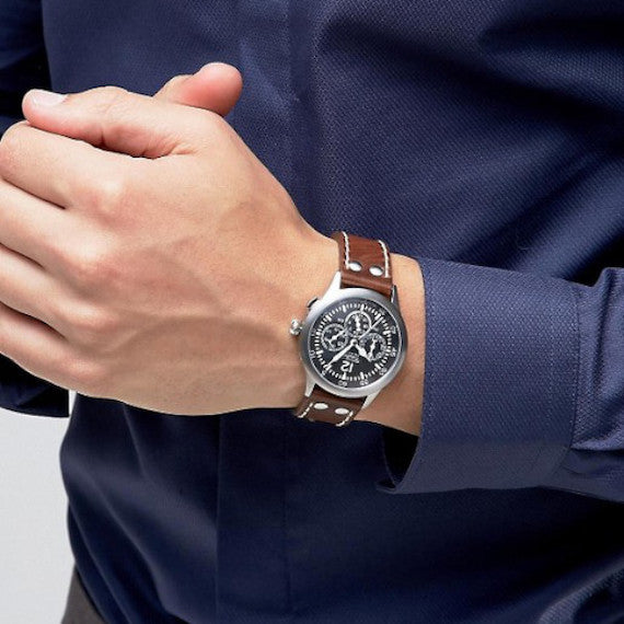 Techne | Merlin 296 - Riveted Chestnut Leather