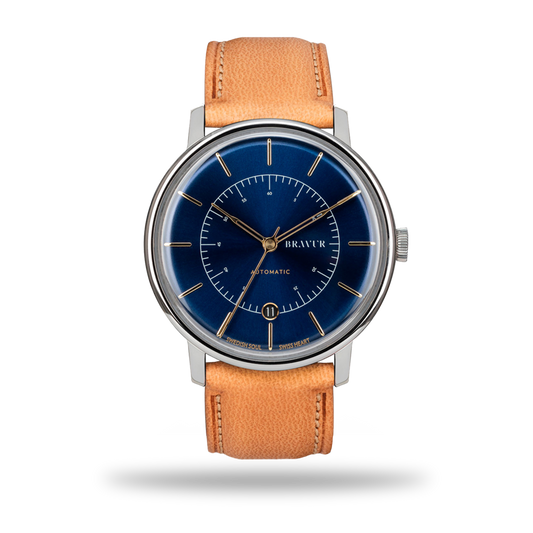 Scandinavia - Midnight Blue - Tan Leather