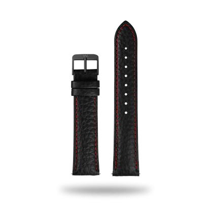 William L. 1985 | Strap 20mm | Leather | Buffalo Black Stitching Red