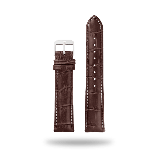 William L. 1985 | Strap 20mm - Leather - Brown Stitching White
