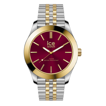 Ice-Watch | Ice Steel - Silver Gold Burgundy - Small - 3H