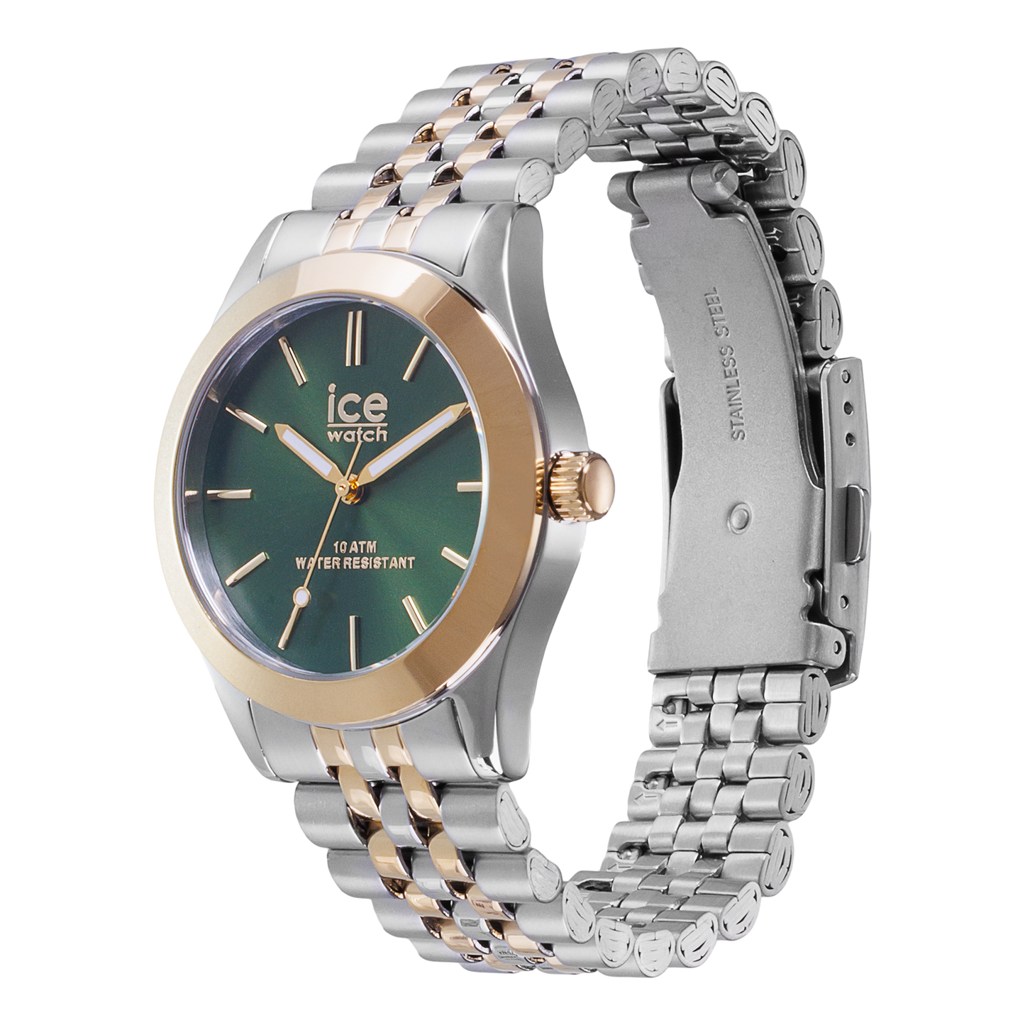 Ice-Watch | Ice Steel - Silver Gold Green - Small - 3H