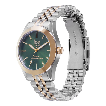 Ice-Watch | Ice Steel - Silver Gold Green - Small - 3H