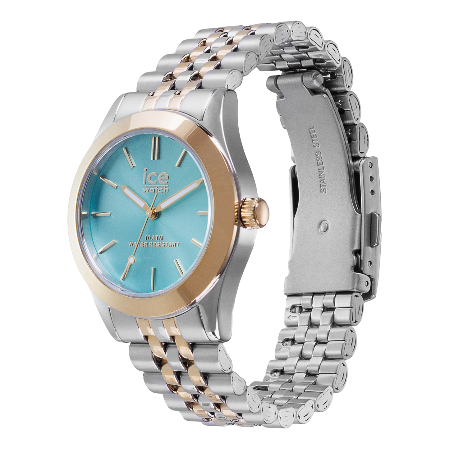 Ice-Watch | Ice Steel - Silver Gold Turquoise - Small - 3H