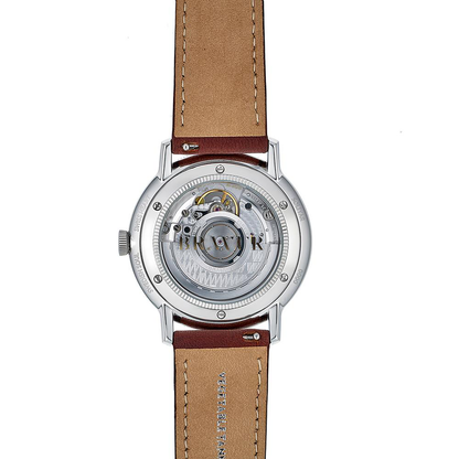 Bravur | BW003 - Silver Black Dial / Brown Leather (Automatic)