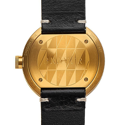 Bravur | BW002 - Gold / Black Leather