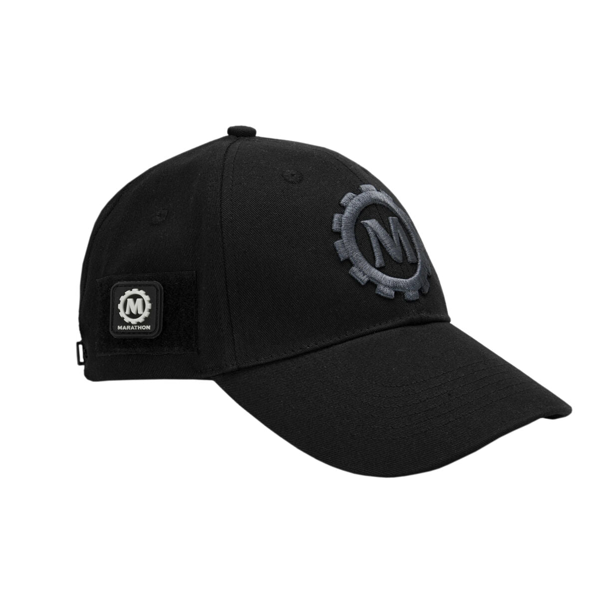 Marathon | Baseball Cap - Black - Black With Logo - Unisex